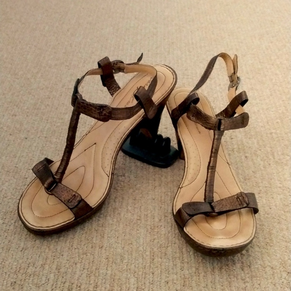 Born Crown Snakeskin Leather Heels
